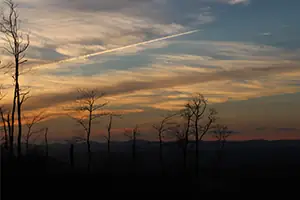Sunset over the hills at Maryland High Point, Hoye Crest